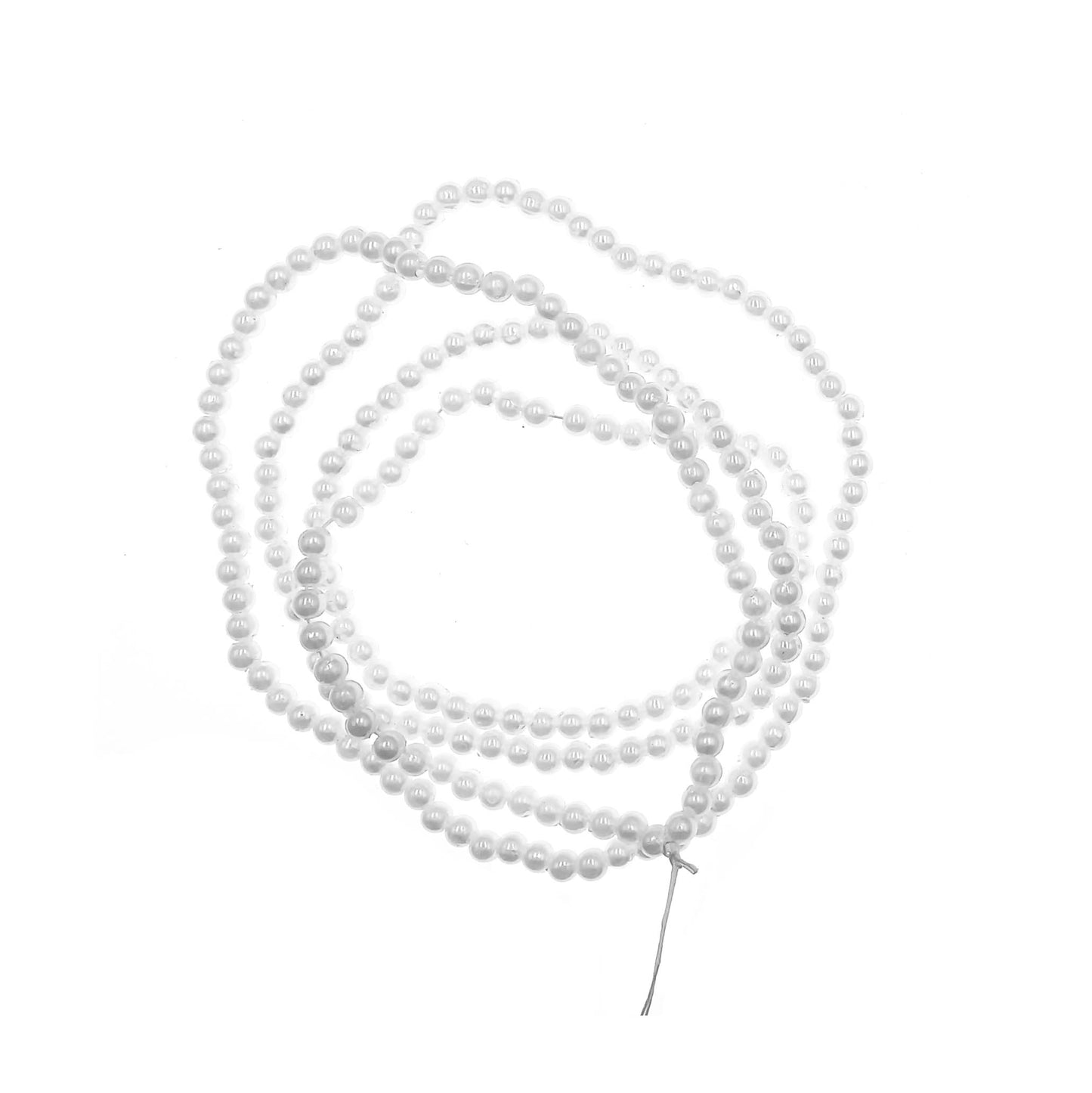 Tira Perla 4mm Blanco Plástico 226 uds aprox