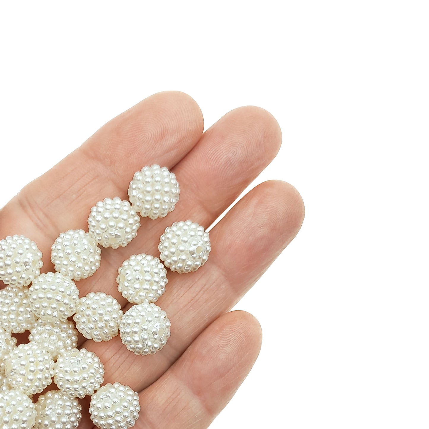Cuenta Bayberry Color Crema 12mm