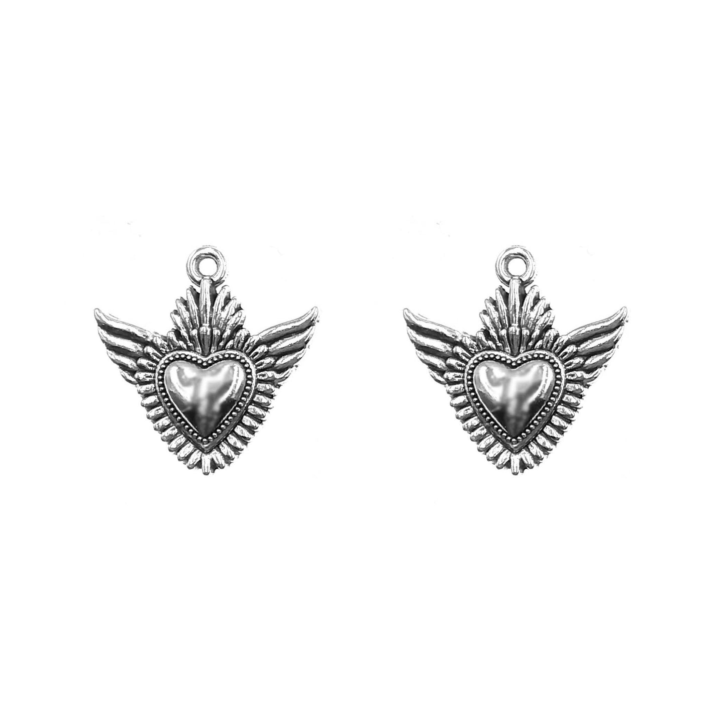 Dije Corazon Sagrado Alas 20x20mm