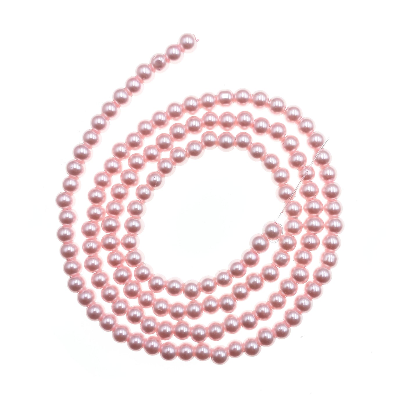 Tira Perla 6mm Rosado 77 cm aprox - Bisuteria