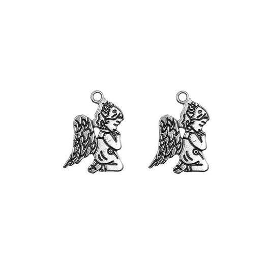 Dije Charm Angel Orando Oración 23x17mm - Bisuteria