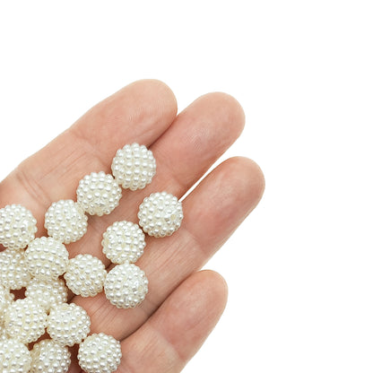 Cuenta Bayberry Color Crema 12mm
