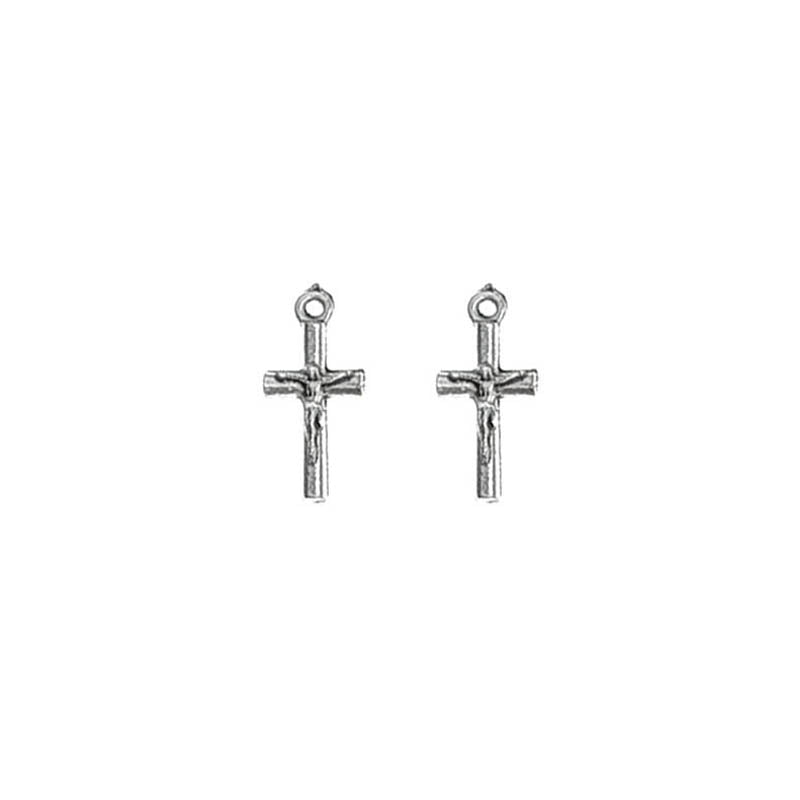 Dije Charm Cruz Jesus Oval 17x8mm - Bisuteria