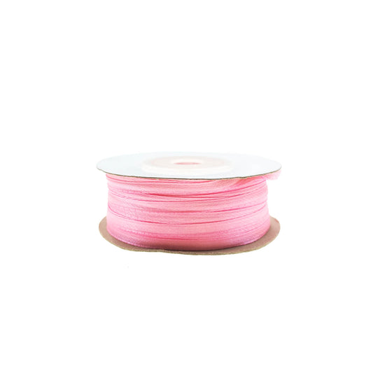 Cinta de 3mm Satin Liso 50mts Rosado