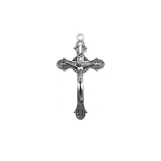 Dije Colgante Grande Cruz Jesus Inri 54x30mm por Unidad - Bisuteria