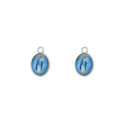 Dije Pequeño Santo Virgen de Los Rayos 14x10mm